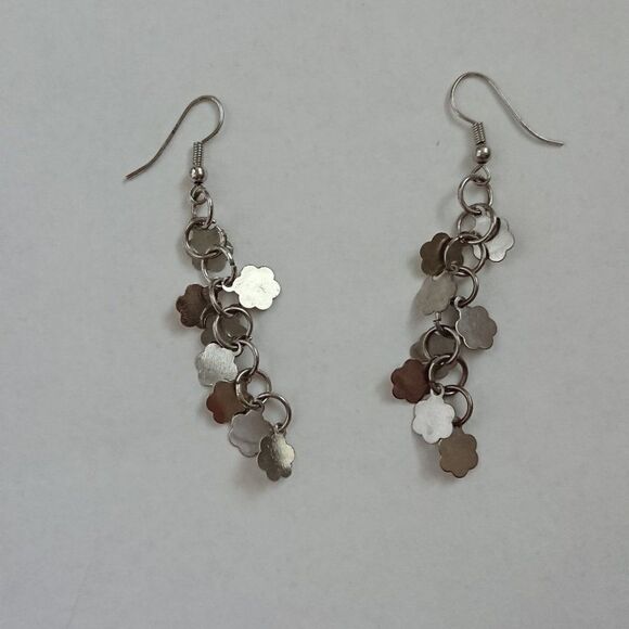 Multi flowers long earrings - Picture 1 of 2